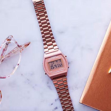 Casio Vintage Ladies' Rose Gold Digital Watch B640WC-5ADF
