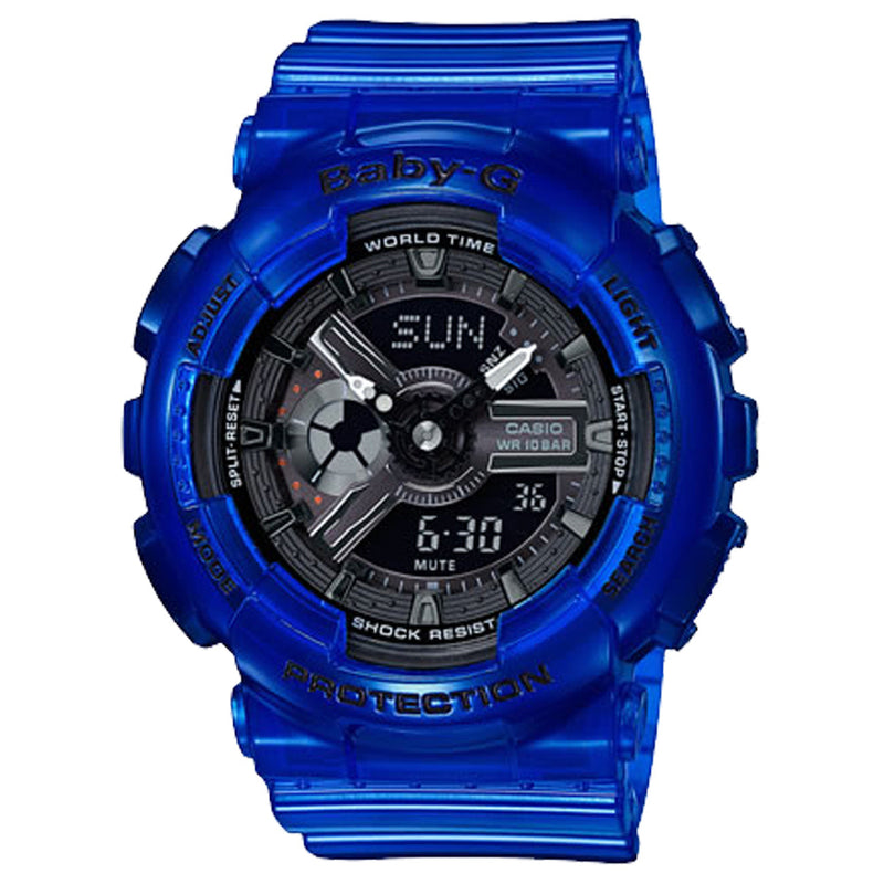 Casio G Shock Baby G Watch Big Case Blue Aqua Planet BA 110CR 2ADR