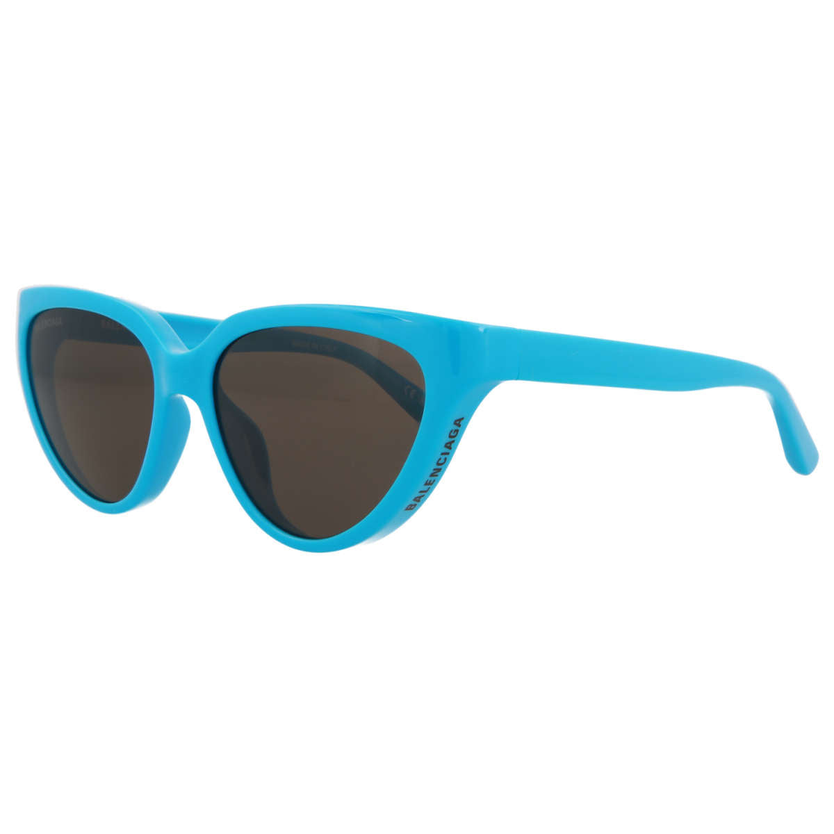NEW BALENCIAGA women\'s inset lens cat-eye non-polarized sunglasses in light blue BB0096S Balenciaga Rectangular Sunglasses 025 Blue - eye-oo.com main image 2