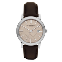 Burberry BU9011 Men's The City Check Champagne Brown Watch