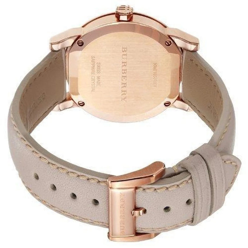 Burberry The City Check Ladies' 38mm Rose Gold Watch BU9014
