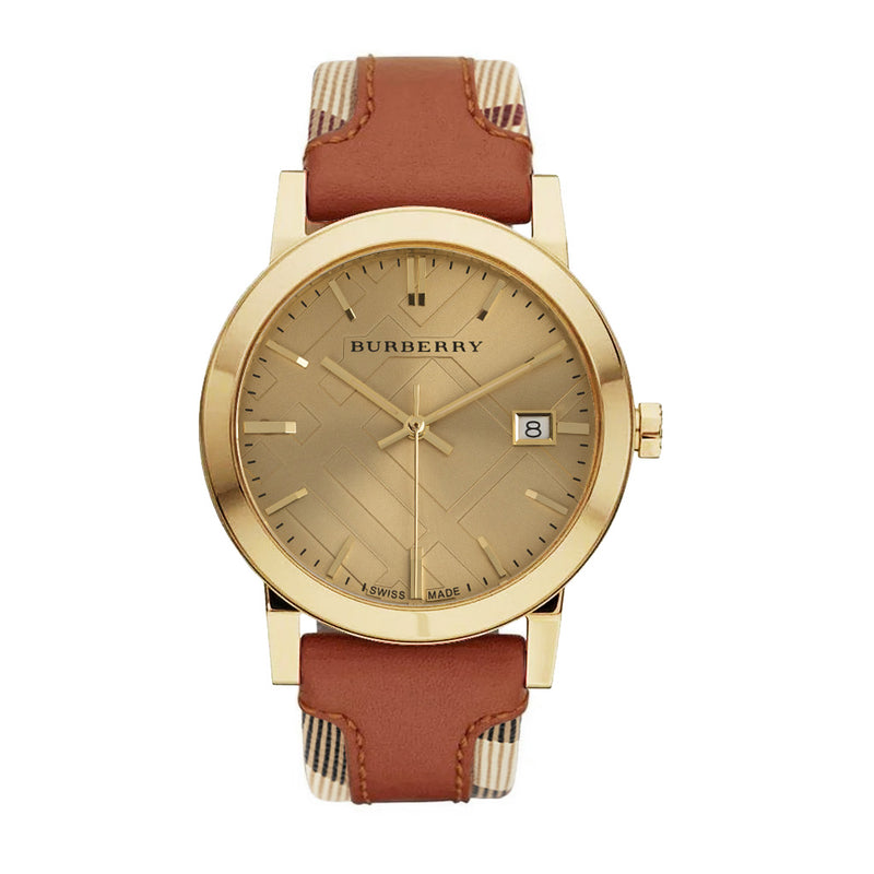 Burberry BU9016 Ladies The City Check Champagne Watch from WatchPilot™