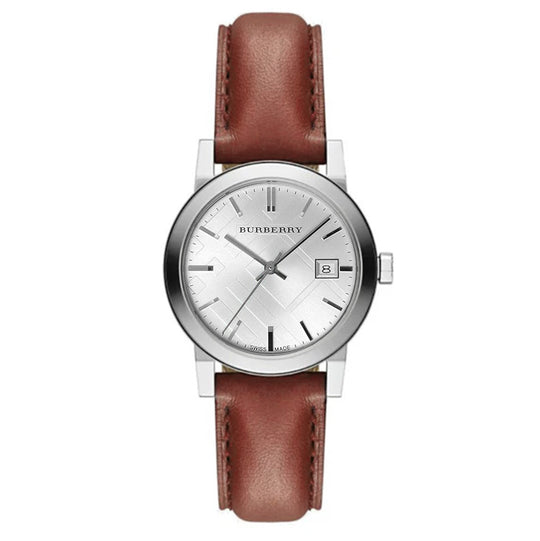 Burberry The City Check Ladies' 34mm Brown Watch BU9121