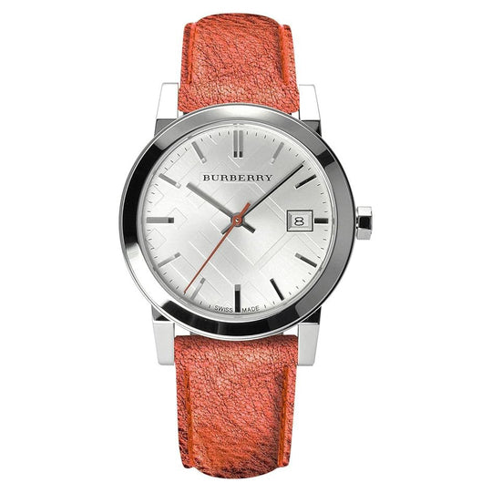 Burberry The City Check Ladies' 34mm Orange Watch BU9121
