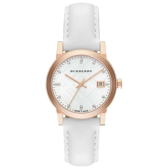Burberry The City Diamond Ladies Rose Gold 34mm Watch BU9130