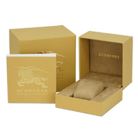Burberry The City Check Stamped Yellow Gold PVD 34mm Watch