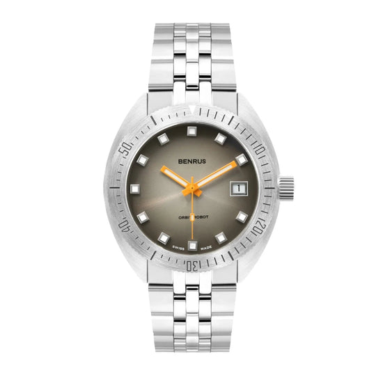 Benrus Men's Orbit Robot Skin Diver Watch Grey