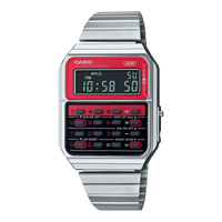 Casio Vintage Digital Calculator Unisex Red Watch