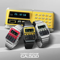 Casio Vintage Digital Calculator Unisex Red Watch