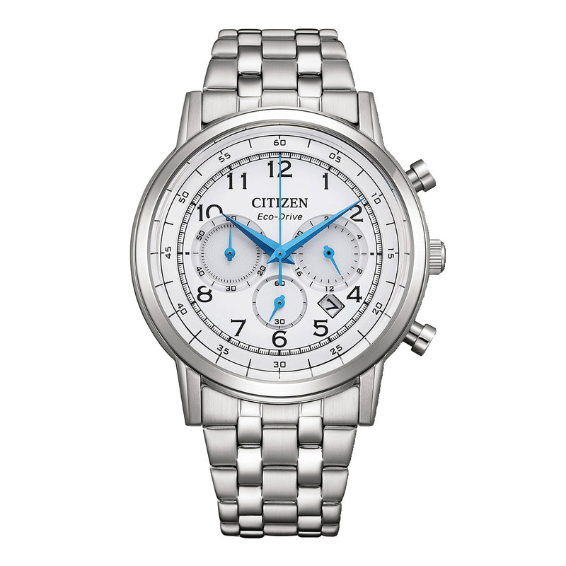 Citizen Men's 42mm Eco-Drive Chronograph Watch White