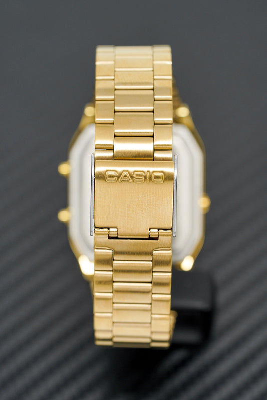 Casio Watch Vintage Retro Dual Time Gold AQ-230GA-9DMQ