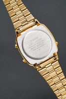 Casio Ladies Watch Digital Vintage Classic Flat Link Gold LA670WGA-1DF