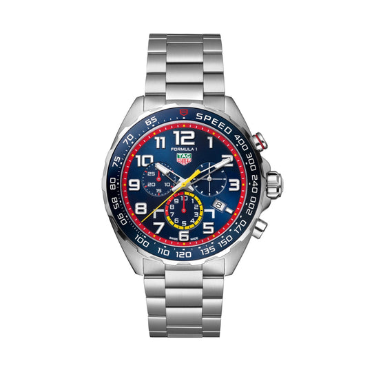 Tag Heuer Formula 1 Men's Red Bull Racing Special Edition Silver Blue Chronograph Watch