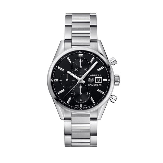 Tag Heuer Carrera Men's Black Chronograph Watch CBK2110.BA0715