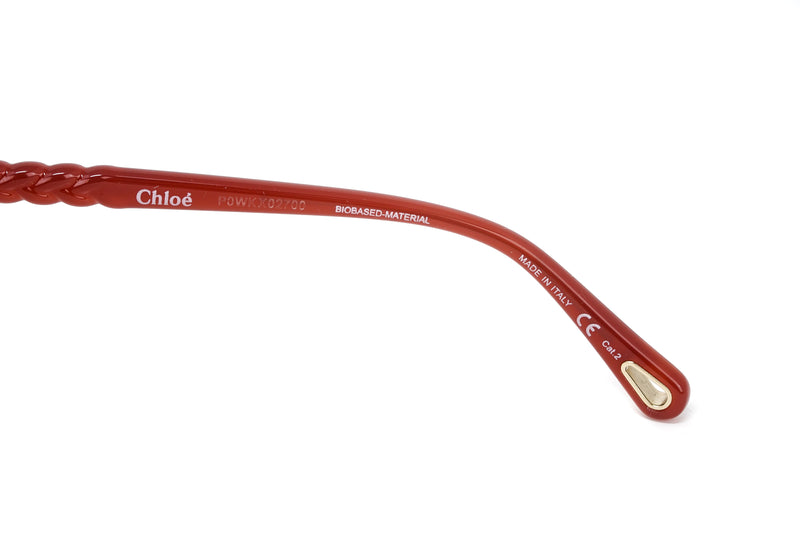 Chloé Women's Sunglasses Oversized Round Orange/Grey CH0002S-004 58