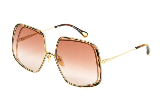 Chloé Women's Sunglasses Hanah Oversized Square Tortoise/Pink CH0035S-003 62