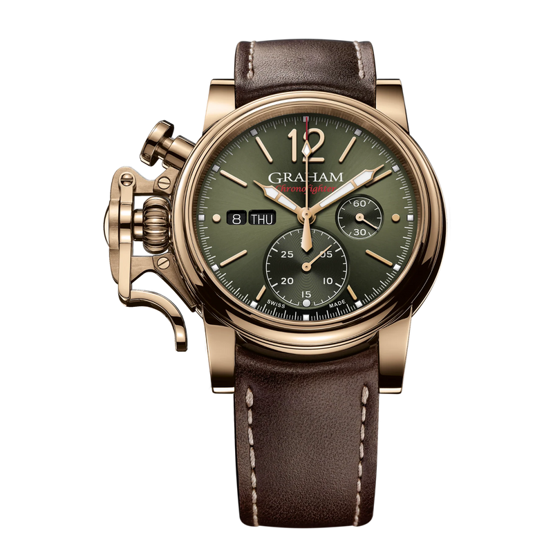 Graham Chronofighter Vintage Green Brown Watch 2CVAK.G02A