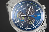 Citizen Eco-Drive Chronograph Blue Men's Watch AT1190-87L