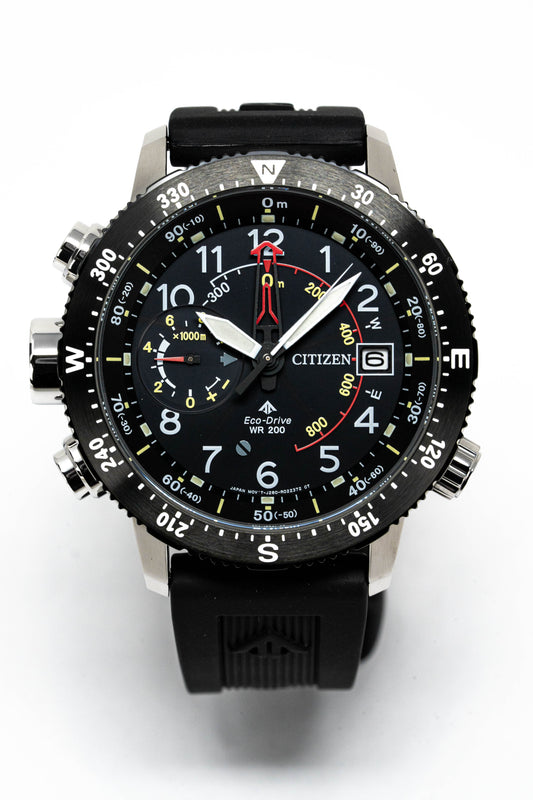 Citizen Men's Watch Eco-Drive Diver Marine Promaster Black Red BN4044-15E
