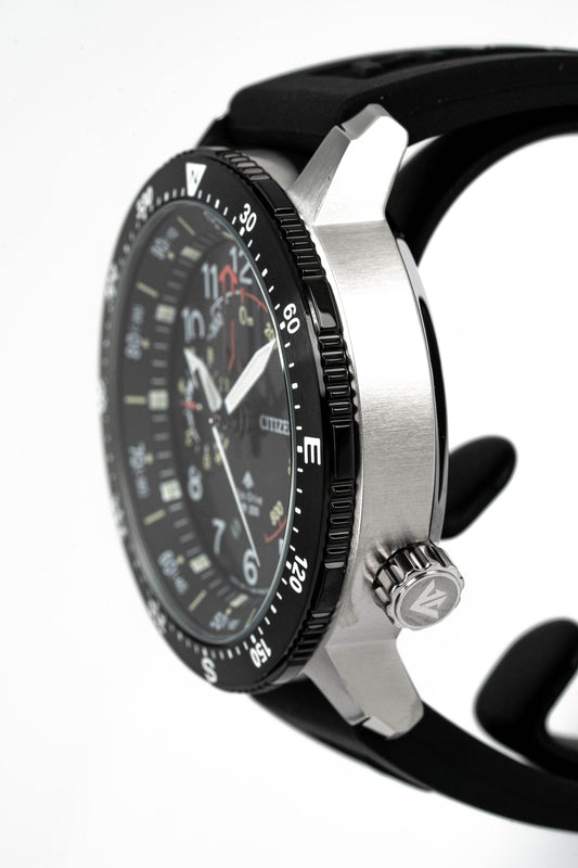 Citizen Men's Watch Eco-Drive Diver Marine Promaster Black Red BN4044-15E
