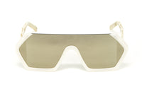 Courrèges Women's Sunglasses Oversized Shield Ivory/Beige CL1909-003 99