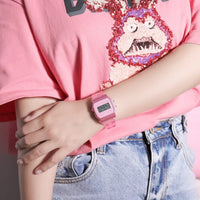 Casio POP Series F-91WS-4DF Unisex Pink Digital Watch