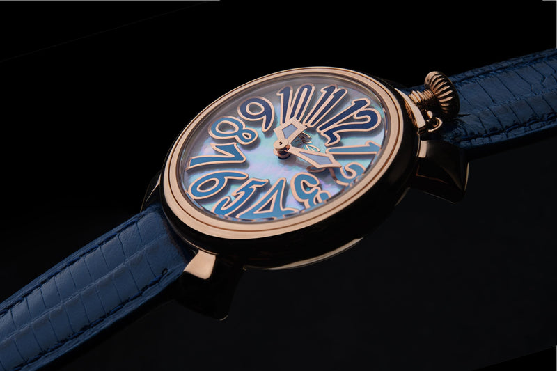 GaGà Milano Ladies Watch Manuale 35mm Blue IP Rose Gold