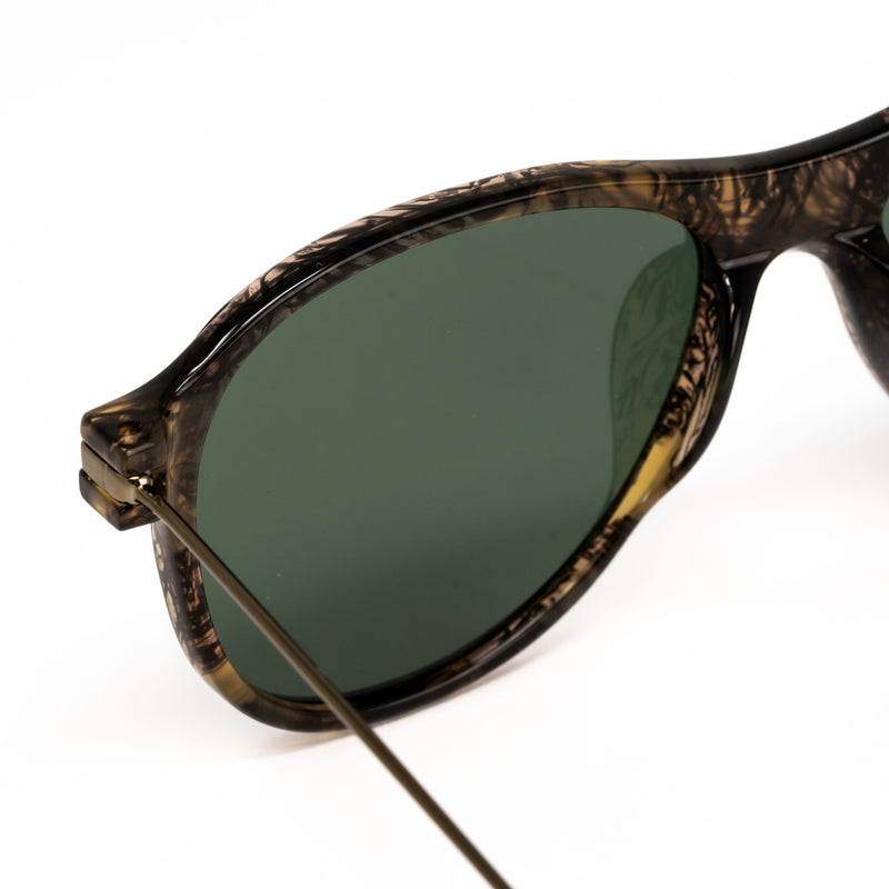 Dries Van Noten x Linda Farrow Brown Marbled Sunglasses DVN134C1SUN