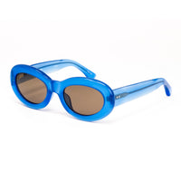 Dries Van Noten Ladies Oval Brown Sunglasses DVN135C2SUN