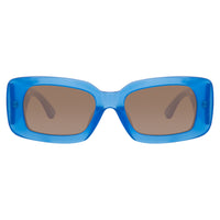 Dries Van Noten Ladies Rectangular Brown Sunglasses DVN137C2SUN