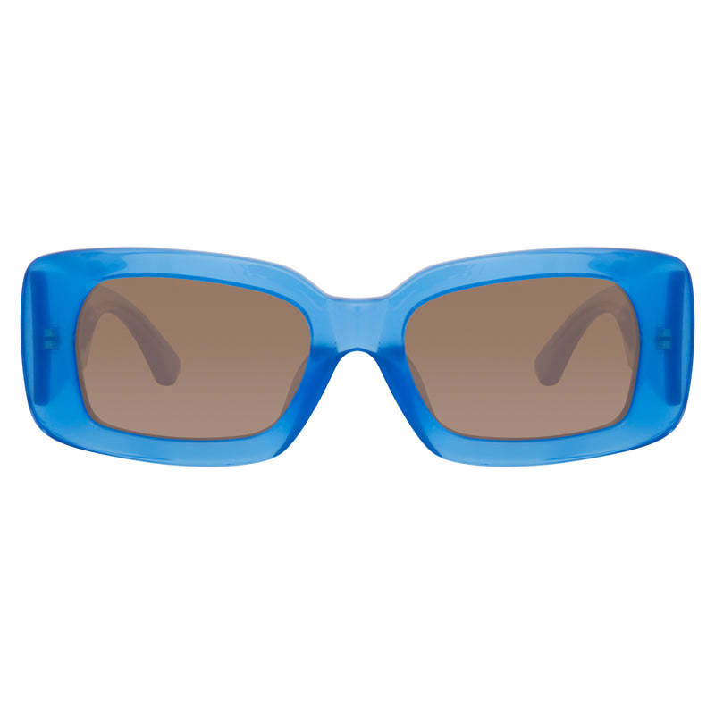 Dries Van Noten Ladies Rectangular Brown Sunglasses DVN137C2SUN