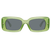 Dries Van Noten Ladies Rectangular Grey Sunglasses DVN137C8SUN