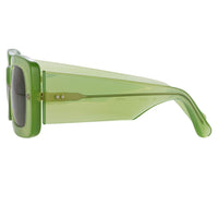 Dries Van Noten Ladies Rectangular Grey Sunglasses DVN137C8SUN