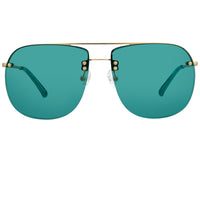 Dries Van Noten Ladies Aviator Blue Sunglasses DVN149C2SUN