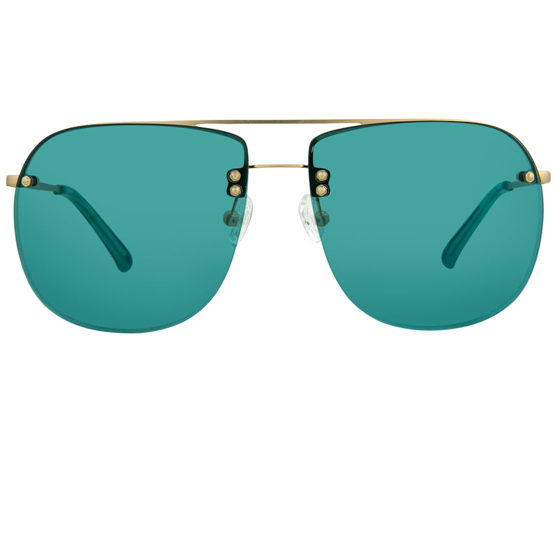 Dries Van Noten Ladies Aviator Blue Sunglasses DVN149C2SUN