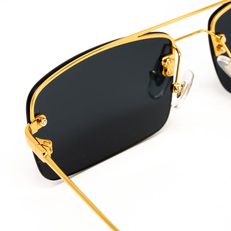 Dries Van Noten x Linda Farrow Black/Gold Sunglasses DVN156C1SUN