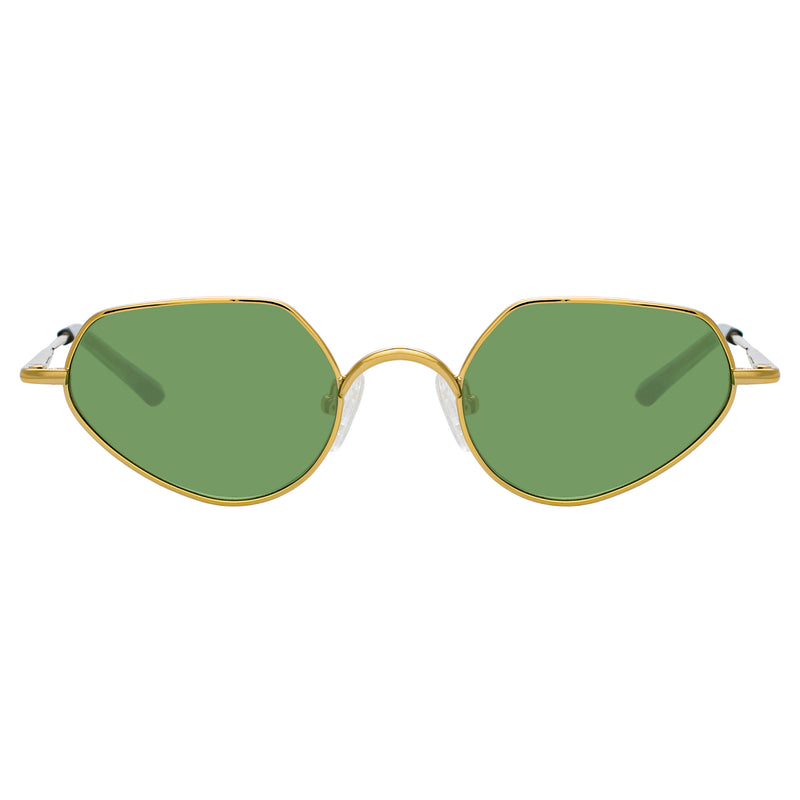 Dries Van Noten Ladies Cat Eye Green Sunglasses DVN176C5SUN