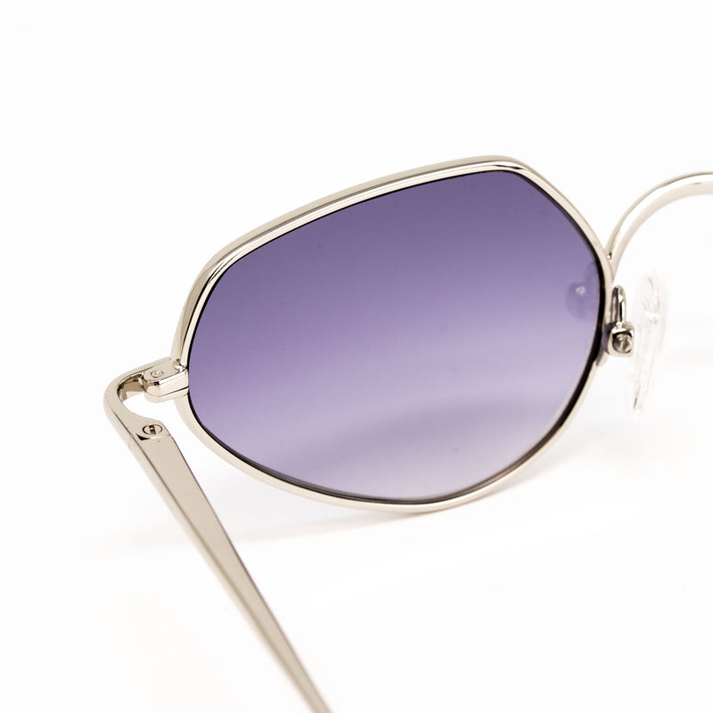 Dries Van Noten x Linda Farrow Silver/Purple Sunglasses DVN176C7SUN