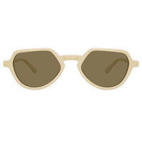 Dries Van Noten Men's Angular Khaki Sunglasses DVN183C4SUN