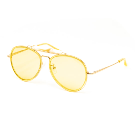 Dries Van Noten x Linda Farrow Yellow Sunglasses DVN188C2SUN
