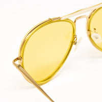 Dries Van Noten x Linda Farrow Yellow Sunglasses DVN188C2SUN