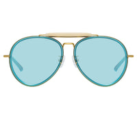 Dries Van Noten Ladies Aviator Blue Sunglasses DVN188C4SUN