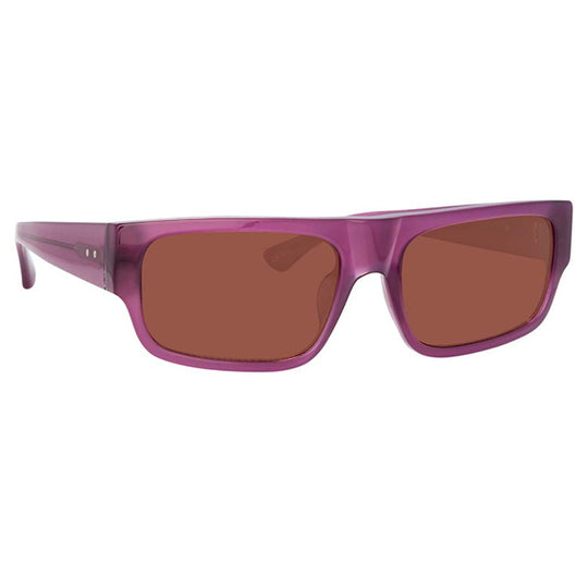Dries Van Noten x Linda Farrow Purple Sunglasses DVN189C4SUN