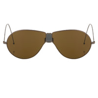 Dries Van Noten Men's Aviator Brown Sunglasses DVN19C5SUN