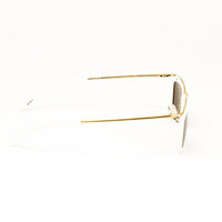 Dries Van Noten x Linda Farrow White/Gold Sunglasses DVN74C1SUN