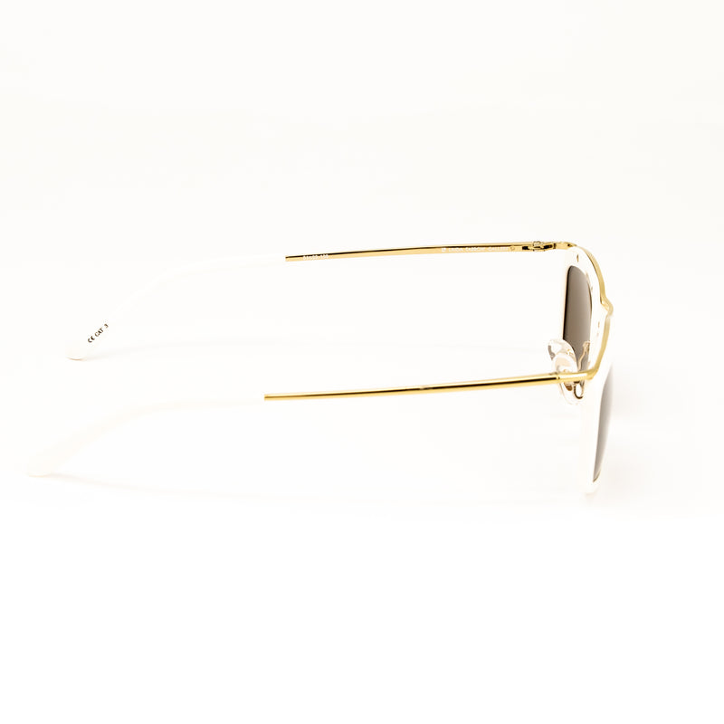 Dries Van Noten x Linda Farrow White/Gold Sunglasses DVN74C1SUN