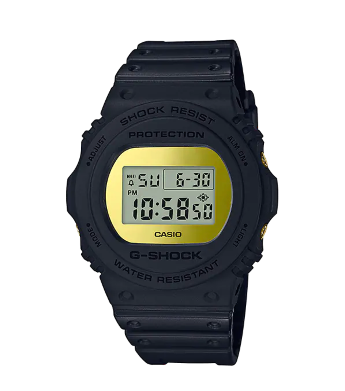 新品 未使用 CASIO G-SHOCK DW-5700BBMB-1DR 腕時計 Casio G-Shock Watch Men's Round Metallic Gold Mirror Face
