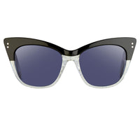 Erdem x Linda Farrow Black/Silver Sunglasses EDM22C2SUN