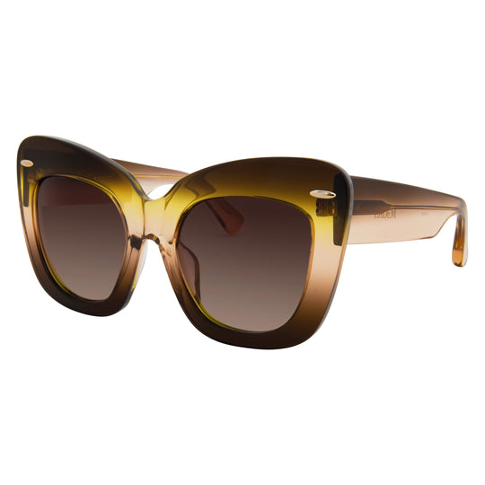 Erdem x Linda Farrow Olive/Brown Sunglasses EDM24C2SUN