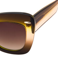 Erdem x Linda Farrow Olive/Brown Sunglasses EDM24C2SUN